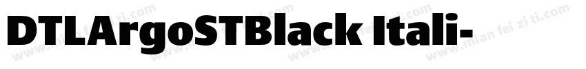 DTLArgoSTBlack Itali字体转换